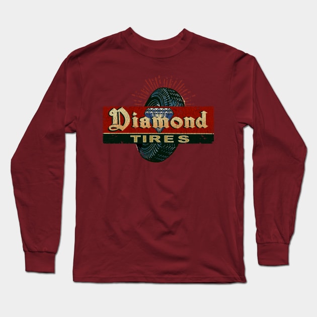 Diamond Tires Vintage sign Long Sleeve T-Shirt by Midcenturydave